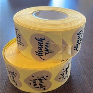 Yellow Thank You Sticker Roll z15